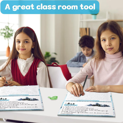gisgfim Grooved Cursive Handwriting Workbook Magic Reusable Grooved Cursive Handwriting Practice Guided Tracing with Disappearing Ink Pens for Beginners Kids Learning Activities Supplies (Sentence)