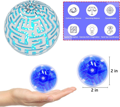100 Pcs Puzzle Maze Ball Mini 3D Gravity Cube Puzzle Ball Toy for Kids Ages 3 6 7 8-10, Educational Challenges Magic Brain Teasers Games for Boys Girls Birthday Gifts Classroom Prize
