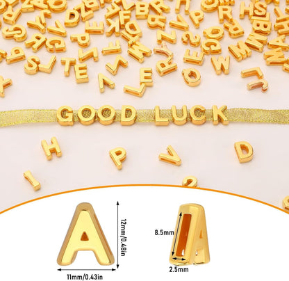 Augshy 400Pcs Large Letter Beads, Macaroon Hollow Letter Beads Plastic A-Z Mixed Alphabet Shape Bead for Jewelry Making Bracelets Necklaces Key Chains Shoelaces Crafts Party Decor(9 x 12 mm)