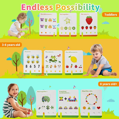 Scribble Smart Workbook, Handwriting Practice Workbook, Reusable Preschool Workbook and Tracing Book, Little Curious Mind Magic Scribble Smart Workbooks for Kid Ages 3-5 (4pcs Set)