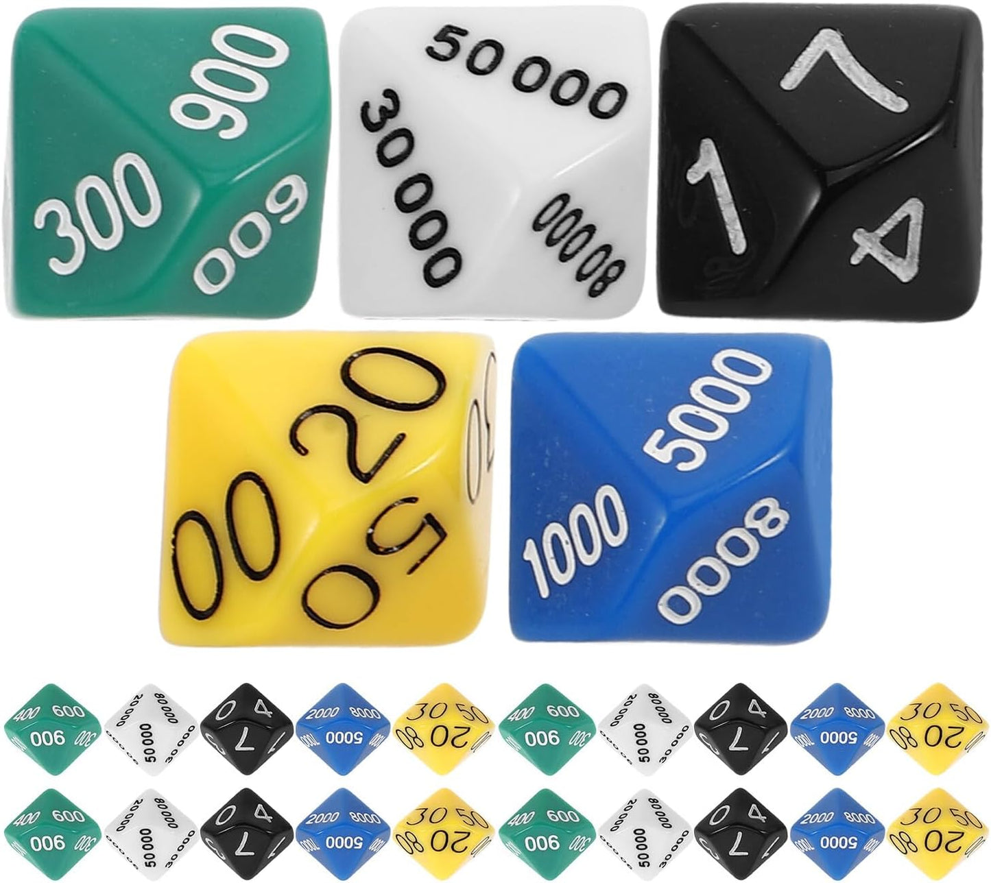Toyvian 30pcs Multi-Sided Place Value Dice Plastic Dice for Party Board Games and Learning Finish with Detailed Craftsmanship for Enhanced Play Experience