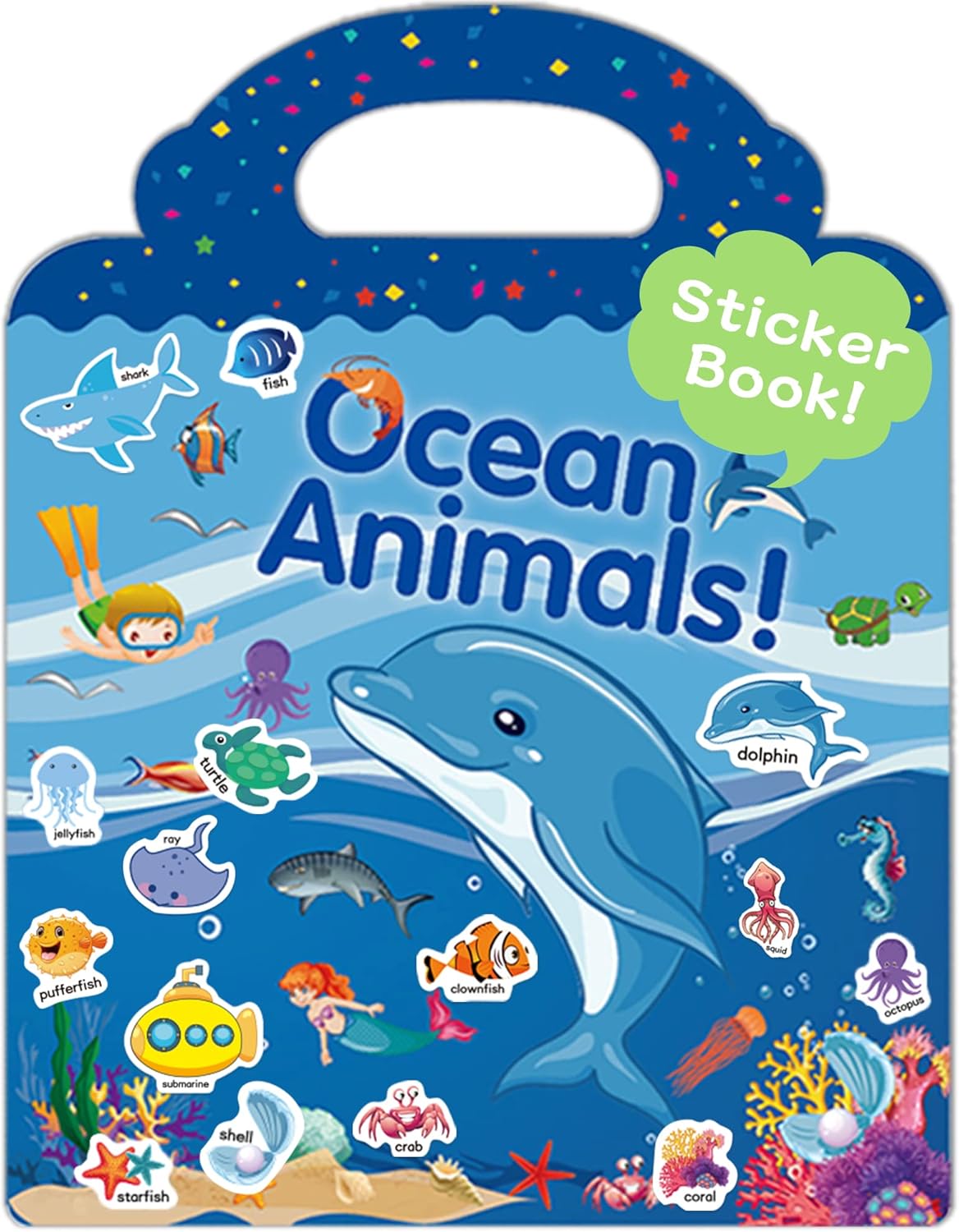 Benresive Reusable Sticker Books for Toddlers, Fun Travel Stickers for Kids, Toddler Sticker Book, Crafts Activities for Toddlers, 3 and Up Birthady Gifts - Vehicle