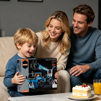 DOLIVE STEM RC Truck Building Toys, 2-in-1 Technic Vehicle Building Kits for Boys Age 8-12, Construction Erector Set Crane Truck Build Model for Boys Girls Age 6 7 8 9 10 11 12 13 14+