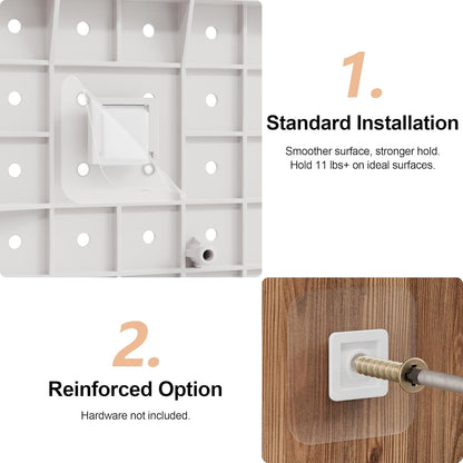 Pegboard Combination Kit - Pegboards and Accessories Modular Hanging for Wall Organizer, Crafts Organization, Ornaments Display, Nursery Storage, Peg Board