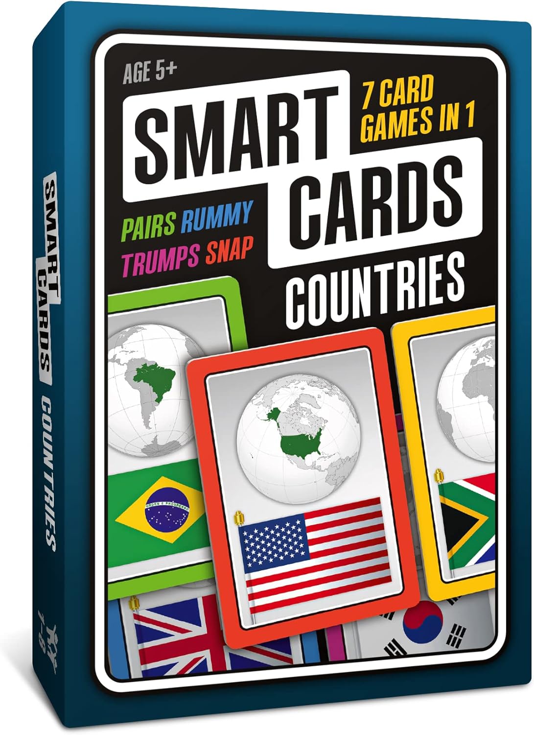 SMART CARDS DINOSAURS Card Game - Matching Pairs, Snap, Trumps, Rummy, Happy Families (7 Games To Play) | Travel Game, Gift, Stocking Stuffer | for Adults, Kids, Boys, Girls | Age 5+, 1-8 Players
