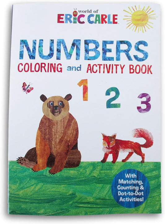 World of Eric Carle Numbers Coloring & Activity Book (Very Hungry Caterpillar, Brown Bear) 80 Pages