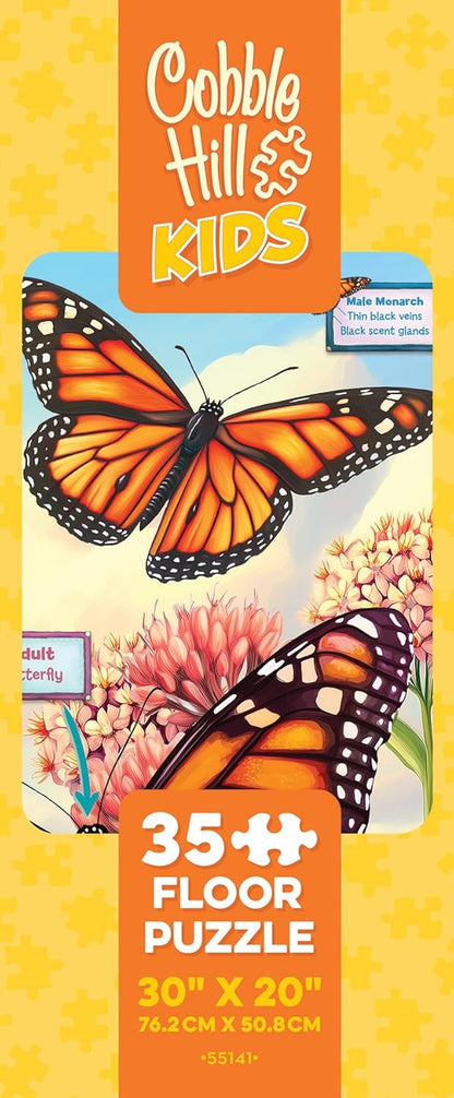 Cobble Hill Kids 35 Piece Floor Puzzle - Life Cycle of a Monarch - for Ages 3 and up