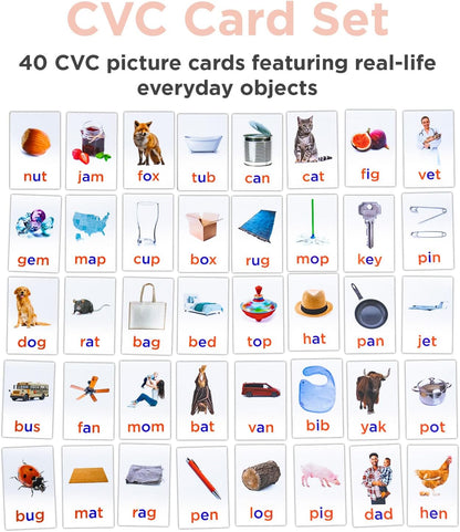 Magnetic Foam Letters for Kids - Classroom Alphabet Letters Kit 284 Pcs with CVC Cards - Montessori ABC Board Magnets