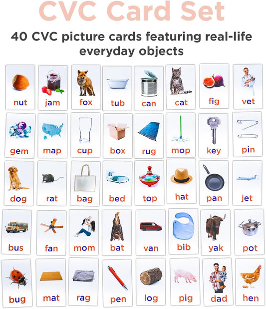 Magnetic Foam Letters for Kids - Classroom Alphabet Letters Kit 284 Pcs with CVC Cards - Montessori ABC Board Magnets