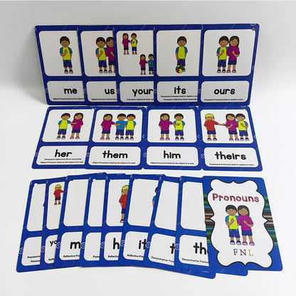Lilias Irregular Past Tense Verbs English Grammar Double-Side Learning Flash Cards - 24 Card Set for Homeschool, Preschool, Primary School, ESL, Autism, Vocabulary Building