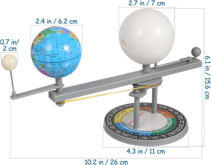 Vaguelly Sun Earth Moon Orbital Model Kids Educational Geography Model Astronomical Teaching Tool Moon Kid Toys Educational Illuminated Plastic Lunar Eclipse Taste to Rotate