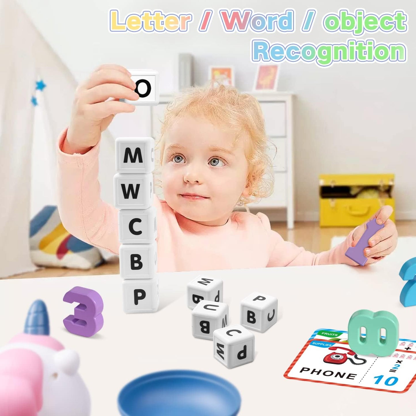 HOPEEYE Dinosaur Kindergarten Preschool Learning Activities Math Counting Matching Letter Toys - Toddler Educational Toys for 3 4 5 6 7 Year Olds Boys Birthday Gift Games for Kids Ages 5-7 3-5