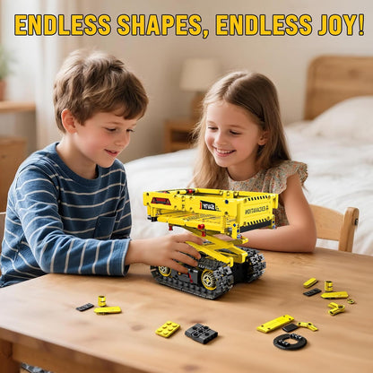 5-in-1 STEM Robotics Kits, 550 PCS Science Kits Building Blocks RC Robot Sets, App & Remote Control, Educational Toys for Kids Age 6 7 9 10 11 13 14+, DIY Gift for Boys & Girls