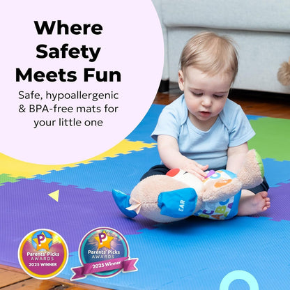 MioTetto Baby Play Mat, Soft Foam Floor Tiles for Kids. Adjustable Interlocking Foam Tiles, Fits with 50x50 Playpen Baby mat for Crawling & Development, Safe & Non-Toxic Playmat for Babies 6-12 Months