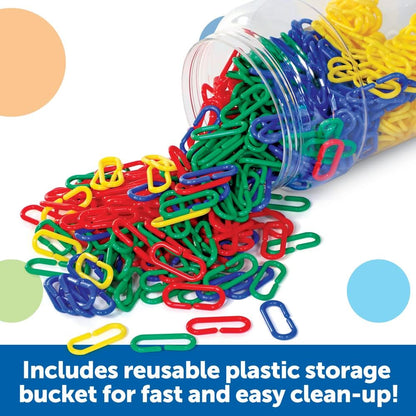 Learning Resources Link 'N' Learn Links - 500 Pieces, Ages 3+, Preschool Supplies, Toddler Toys, Math Manipulatives