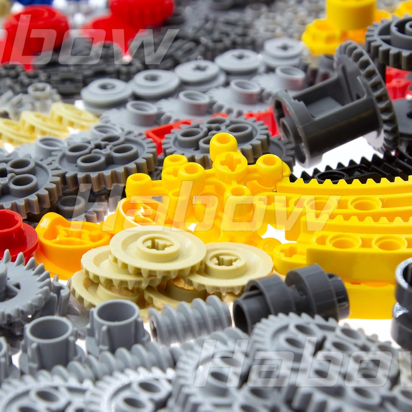 Habow 233pcs Technic-Parts Technic-Gears Axle-Pin-Connector Compatible with mainbrands Technic-Parts Cam Worm Cogs Gears Steering Parts Differential Engine Kit. MOC Pieces for Replacement Pieces.