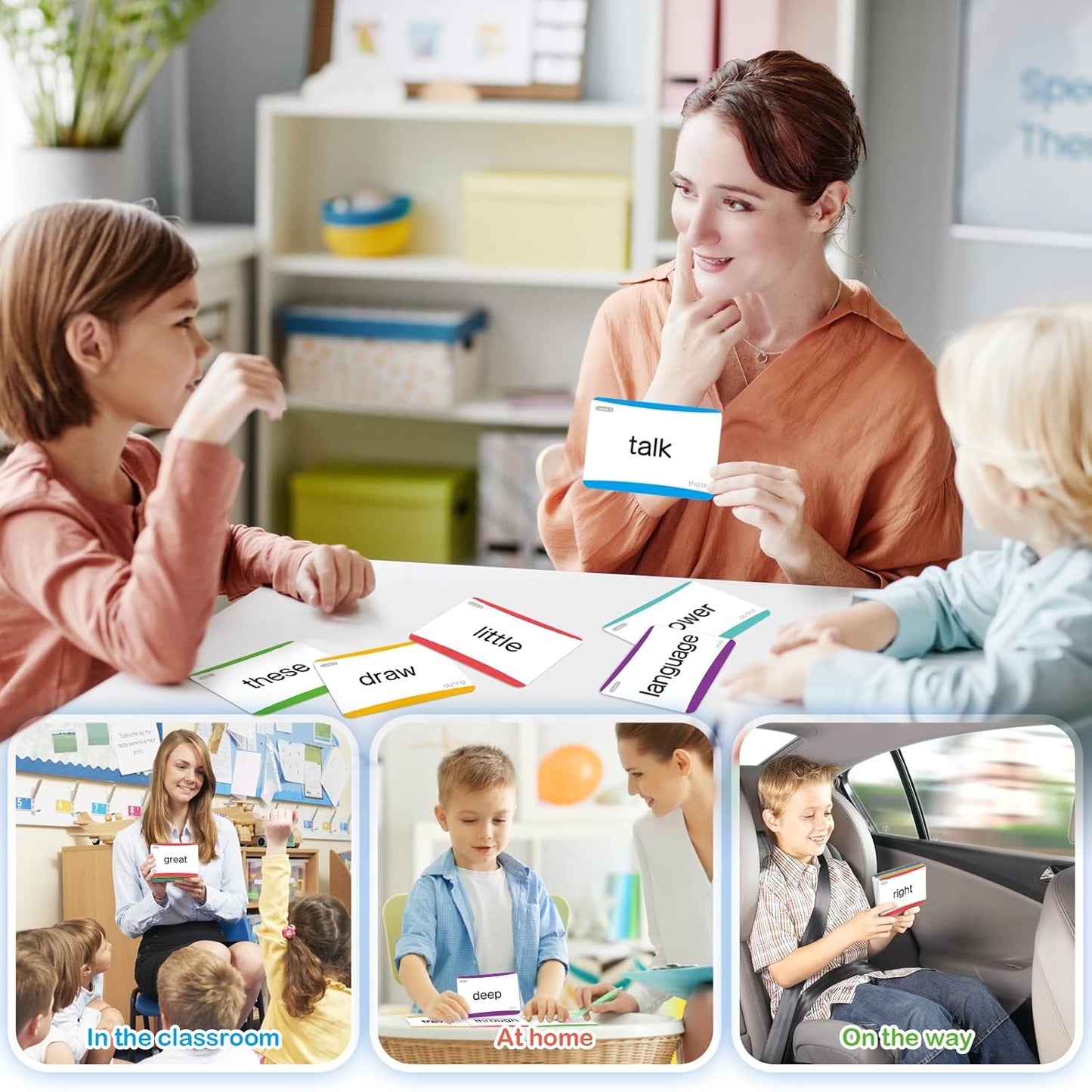 SpringFlower 712 Sight Words Flash Card,600 Dolch & Fry High Frequency Sight Word,112 Phonic Flash Cards for Kindergarten Homeschool Supplies Games for Kids Pre-K, Kindergarten, 1st, 2nd, 3rd Grade