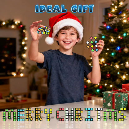 Magnetic Fidget Spinner Mini-38 Blocks, Glow Magnet Cube & Transformable Fidget Spinner & Infinity Cube & 3x3x3 Cube-4 in 1 Toy, STEM Building Tiles Stress Relief Sensory Gift for Kid Boy Girl Adult