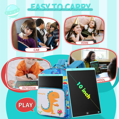 [2 Pack] Genialba LCD Writing Tablet 12-Inch Colorful Doodle Board, Toddler Learning Educational Toys Gifts for 3-8 Years Old Girls and Boys, Electronic Drawing Pad for Kids (Pink&Blue)