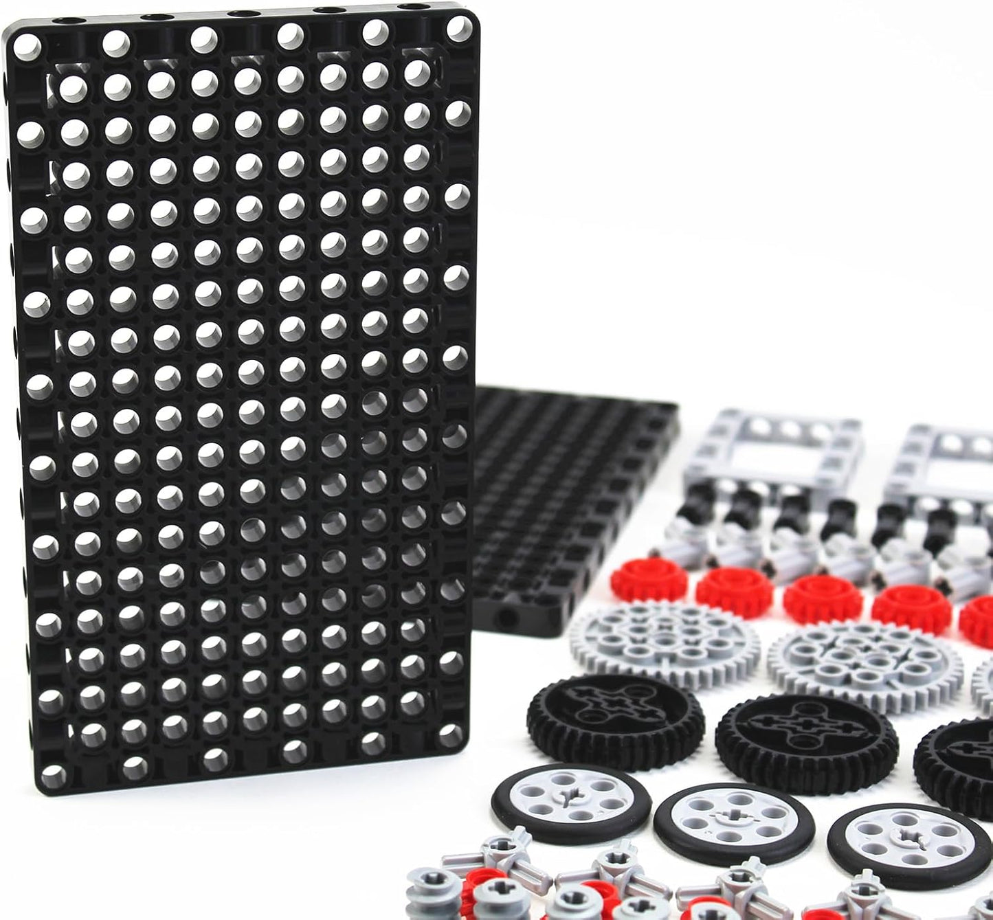 496 Pcs Technical Parts Building Blocks Gears Axle Pin Connector Compatible with Major Brand Toy Technical Cam Worm Cogs Gears Steering Parts Differential Engine Kit MOC Pieces for Replacement