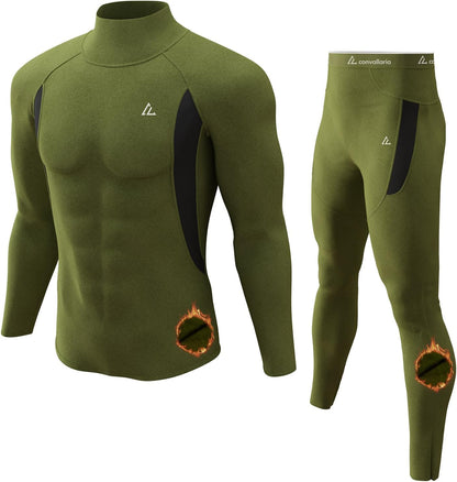 CL convallaria Thermal Underwear Long Johns Set Mens Winter Gift Hunting Gear Sport Base Layer Bottom Top - Colors A