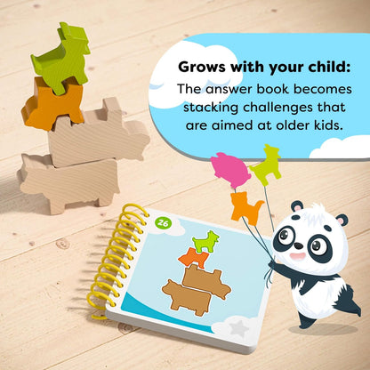 HABA Bao's Cloudland Wooden Logic Puzzle & Stacking Game – STEM Challenges for Ages 3+