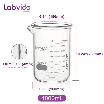 12pcs 50ml Upgrated Thick Glass Beakers, Shot Glass Beaker set, 3.3 Boro Griffin Low Form, Double Scale, LVA003