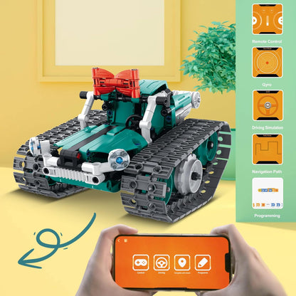 IQKidz STEM Building Blocks Kit for Kids - 2 in 1 Remote Control Race Car and Robot Toy, Great Gift for Boys, Teens Age 6 7 8-12+ Year Old Who Love Engineering and RC Sports Car Toys