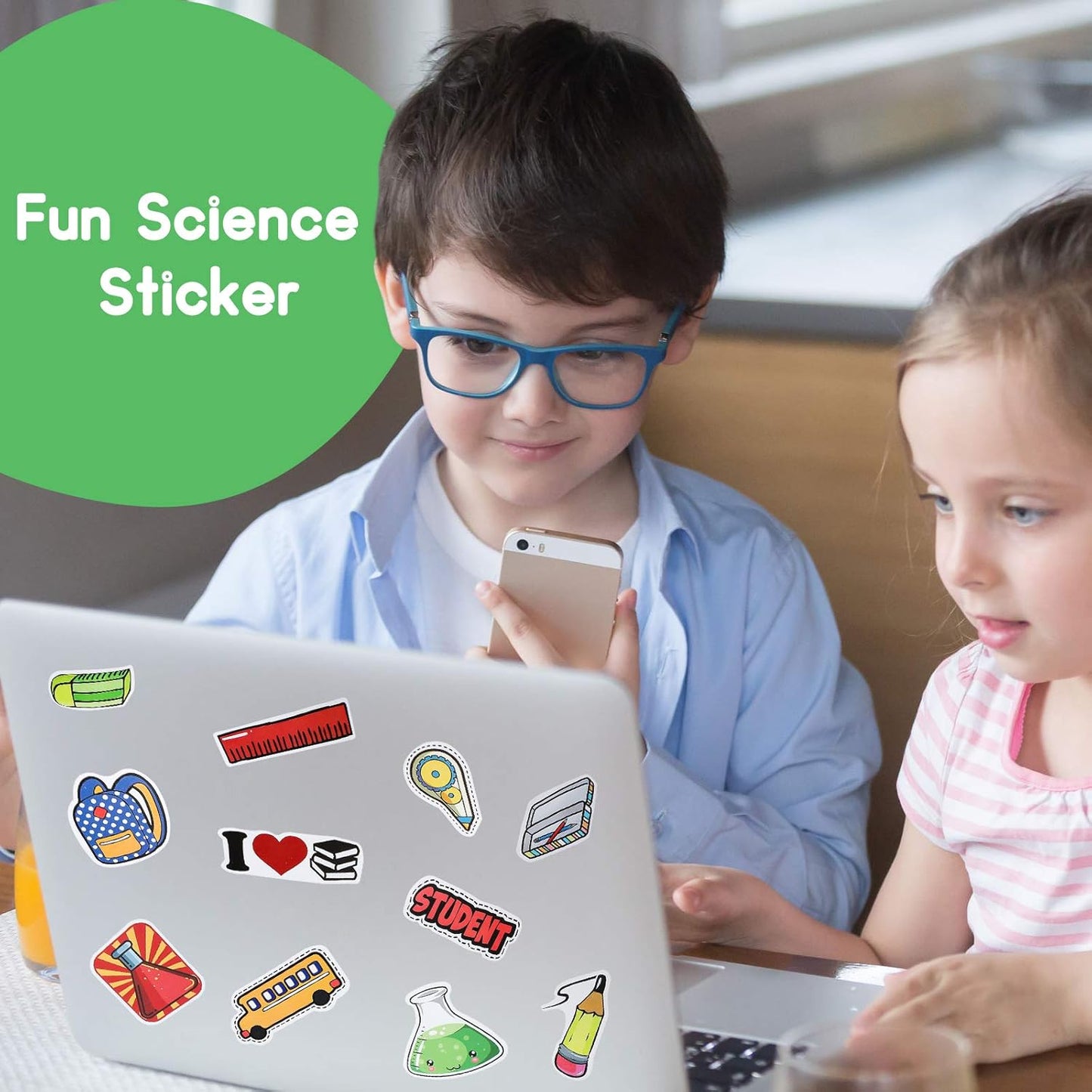 Zonon 200 Pcs Science Stickers for Students Kids Science Teachers Must Haves Chemistry Biology Physics Stickers Classroom Decor Decals for Laptop Water Bottle Notebook Decor(Classic Style)