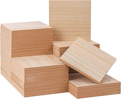 10 Pack Unfinished MDF Wood Rectangle Blocks, 3 x 10 Inch Wooden Blocks for Crafts, DIY Projects, and Custom Decor