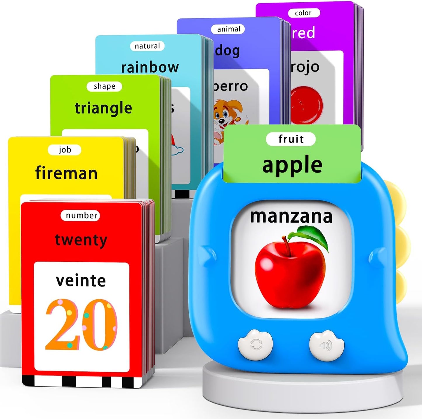 Kidzdo Dinosaur Sight Words Talking Flash Cards for 2 3 4 5 6 Years Old Boys and Girls, Easter Stuff Birthday Gifts for Toddler, Pocket Speech Learning Toys Helps Language Delay Kids, Green