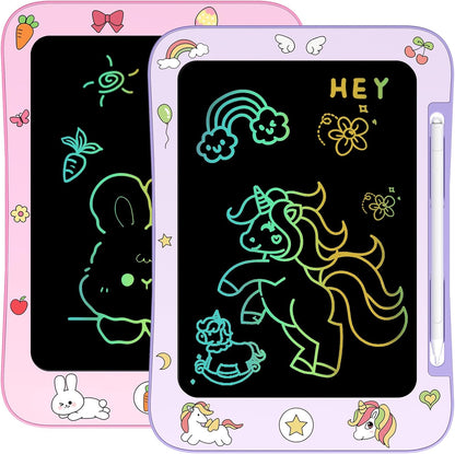 Genialba LCD Writing Tablet for Kids, Colorful Screen Drawing Board for 3-7 Year Old Boys & Girls - Educational Toys for Birthday & Christmas (Penguin)