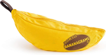 Bananagrams Classic Word Game – Fast-Paced Spelling & Anagram, Family & Travel Game , 144 Letter Tiles in Portable Banana Pouch, 1–8 Players, Educational Wordplay Fun for Ages 7+