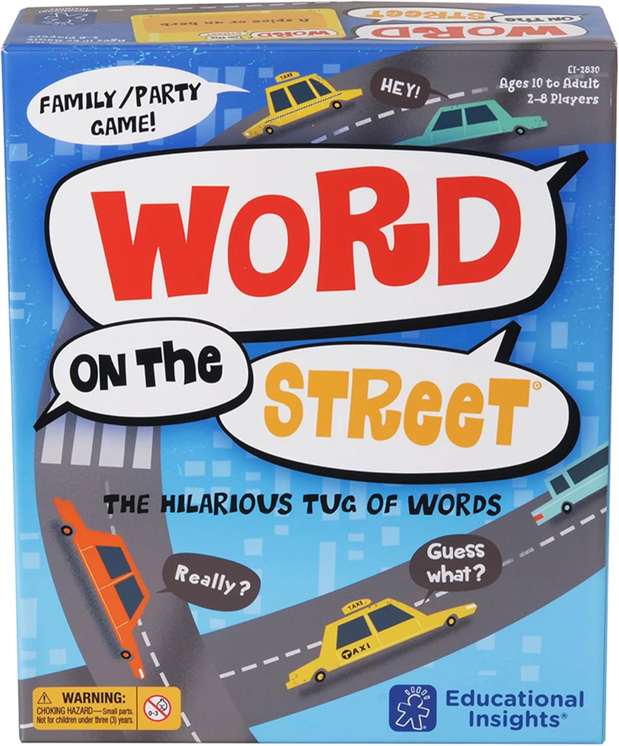 Educational Insights Word on the Street - Family Board Games for Kids and Adults, Fast Word Games for Kids 10 and up, Vocabulary Building Spelling Game with Fast-Paced Play, Family Game Night