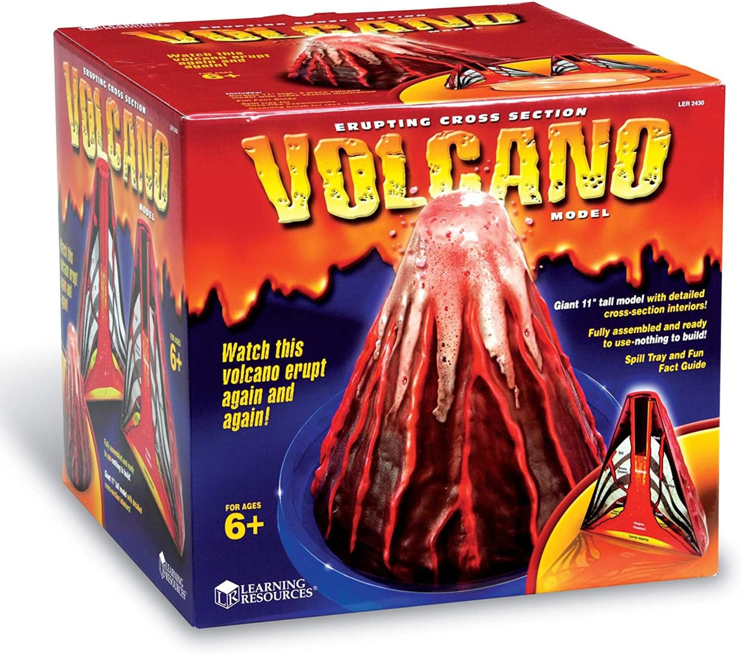 Learning Resources Erupting Cross-Section Volcano Model - Educational Science Projects Kits for Kids, STEM, Chemistry for Students, Classroom and Teacher Must Haves, Back to School Experiments