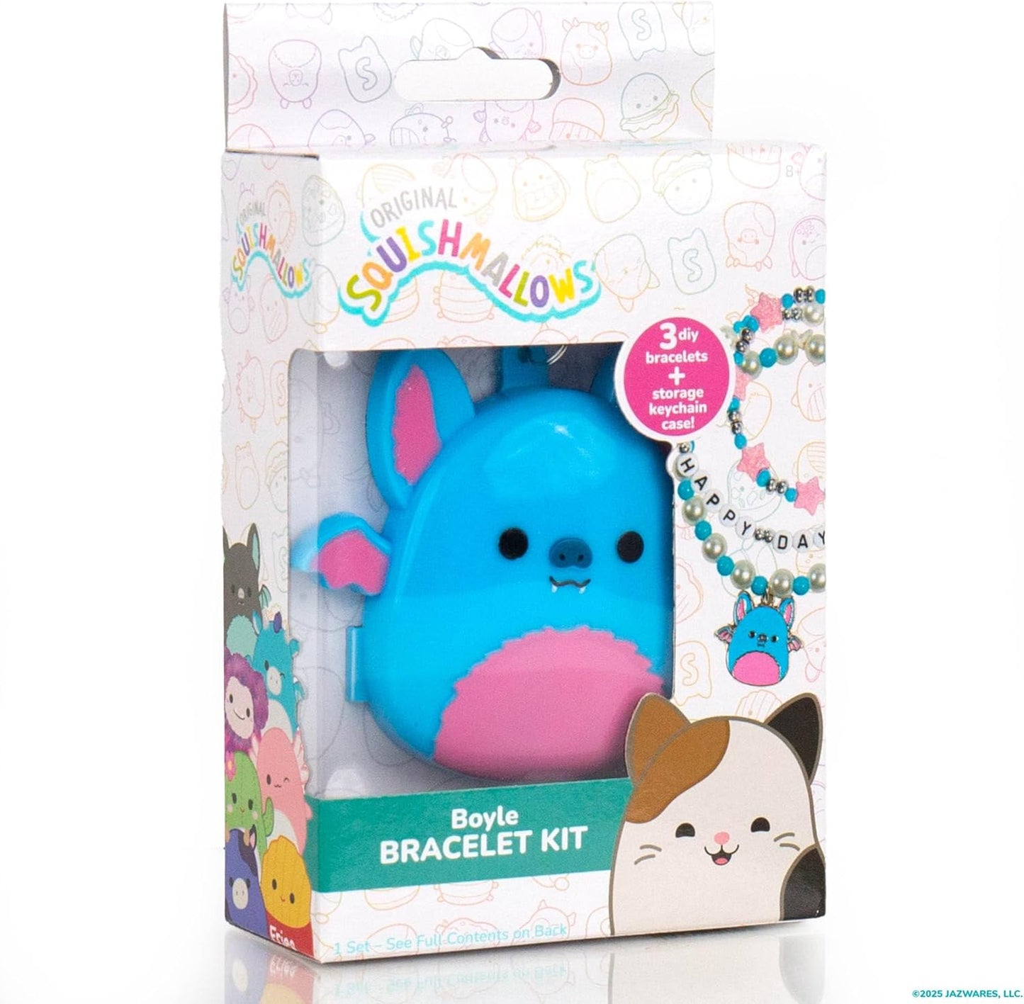 Original Squishmallows Archie The Axolotl Bracelet Kit, Friendship Bracelet Kit, Charm Bracelet Making Kit, Gifts for Girls, Squishmallows for Boys, Craft Kits