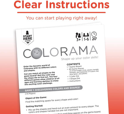 Ravensburger Colorama Game for Kids - Engaging Pattern & Shape Recognition Fun | Ideal for Ages 3 & Up | Family-Friendly | Learning Made Exciting