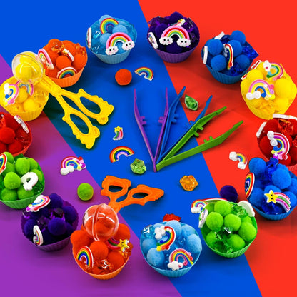 270 Pcs Numbers and Letters Sensory Bin Items Back to School Counting Sorting Sensory Bin Filler Fine Motor Numbers and Letters Geometric Figure Counts for Easter Spring Summer Sorting