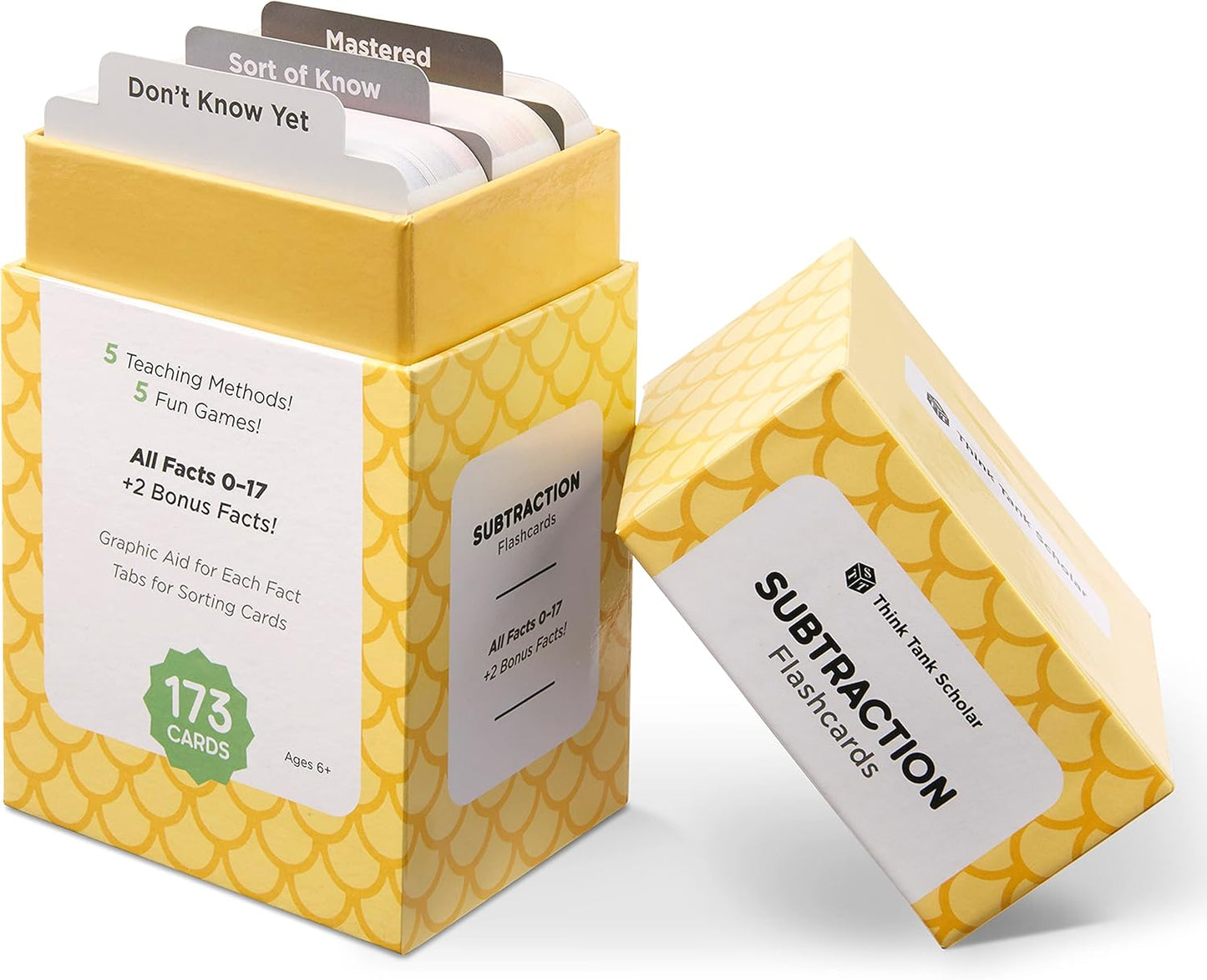 Think Tank Scholar 346 Addition and Subtraction Flash Cards Set (Award Winning) All Facts Color Coded, for Kids in Kindergarten, 1st, 2nd, 3rd Grade Class or Homeschool - Games & Chart