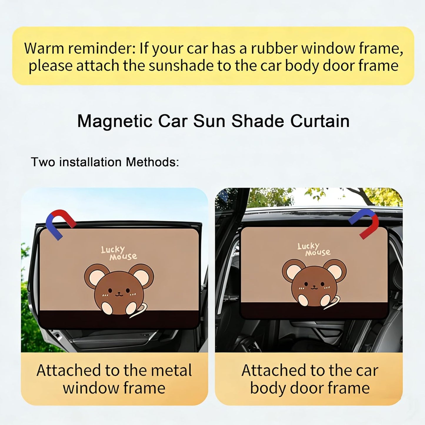 Magnetic Car Window Shade for Baby,Blackout Car Window Curtain,Car Shades for Side Windows,Sun Shade for Car Window baby,Cartoon Pattern Car Window Cover,UV Protection &Heat Blocking(Underwater World)