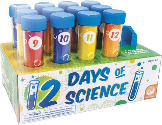 MindWare 12 Days of Science Advent Calendar Kids Science Kit with 12 Test Tube Experiments Ages 6+