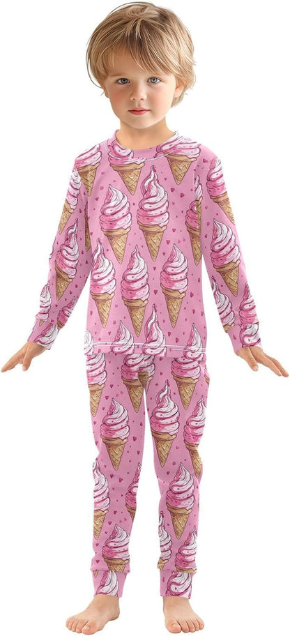 ALAZA Shark Starfish Palm Tree 2 Piece Pajama Set Long Sleeve Top and Pants Sleepwear Unisex - Colors B
