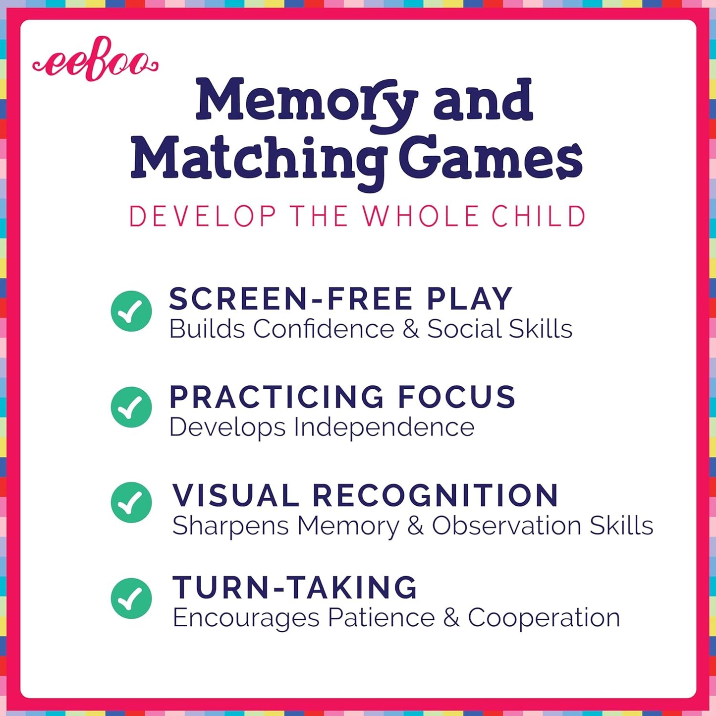eeBoo: Memory and Matching Game - Life on Earth- 24 Pairs, Develops Recognition, Concentration, Memory & Vocabulary Skills, Age 3+