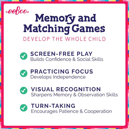 eeBoo: Memory and Matching Game - Life on Earth- 24 Pairs, Develops Recognition, Concentration, Memory & Vocabulary Skills, Age 3+