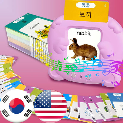 English Flash Cards Bilingual - Japanese Talking Flash Cards for Kids, Pocket Speech for Toddlers 3-12, 510 Sight Words of 31 Varieties, Sensory Toys Children with Autism (Japanese, Blue)
