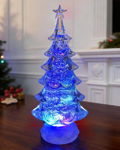 Christmas Lantern Snow Globe, Lighted Musical Snowman Lantern with Swirling Glitter, 10.5'' Christmas Snowing Lantern, USB & Battery Operated with Timer, Vintage Holiday Tabletop Decor