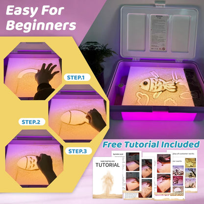 ColorWeaveArt Play Sand Art Box Toys Luminous Sand Painting Gifts for Girls Ages 4, 5, 6, 7, 8, 9,10,11,12 +Year Old, 4-12 Years Old Birthday Toy Gift for Girls Boys Party Sensory Bins