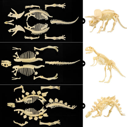 NUOLUX 3Pcs 4D Dinosaur Fossil Skeleton Toys DIY for Kids Fossil Skeleton Figure