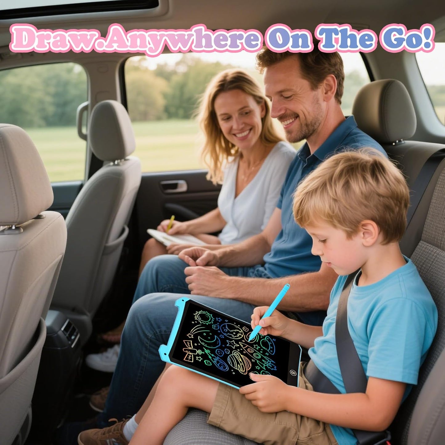 EooCoo Toddler Boy Toys, Kids Gifts, 10 Inch LCD Writing Tablet, Drawing Pad, No Mess Coloring Books for Kids, Travel Games, Gifts for Boys 4-6, Educational Toys for 3 4 5 6 7 Years Old Boys and Girls