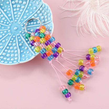 1720+pcs Pony Beads Kit 1830pcs 6 Style Letter Alphabet Beads Rainbow Plastic Pony Bead Bulk Multicolor Kandi Bead Elastic String DIY Crafts Jewelry Making Kit for Bracelets Necklaces